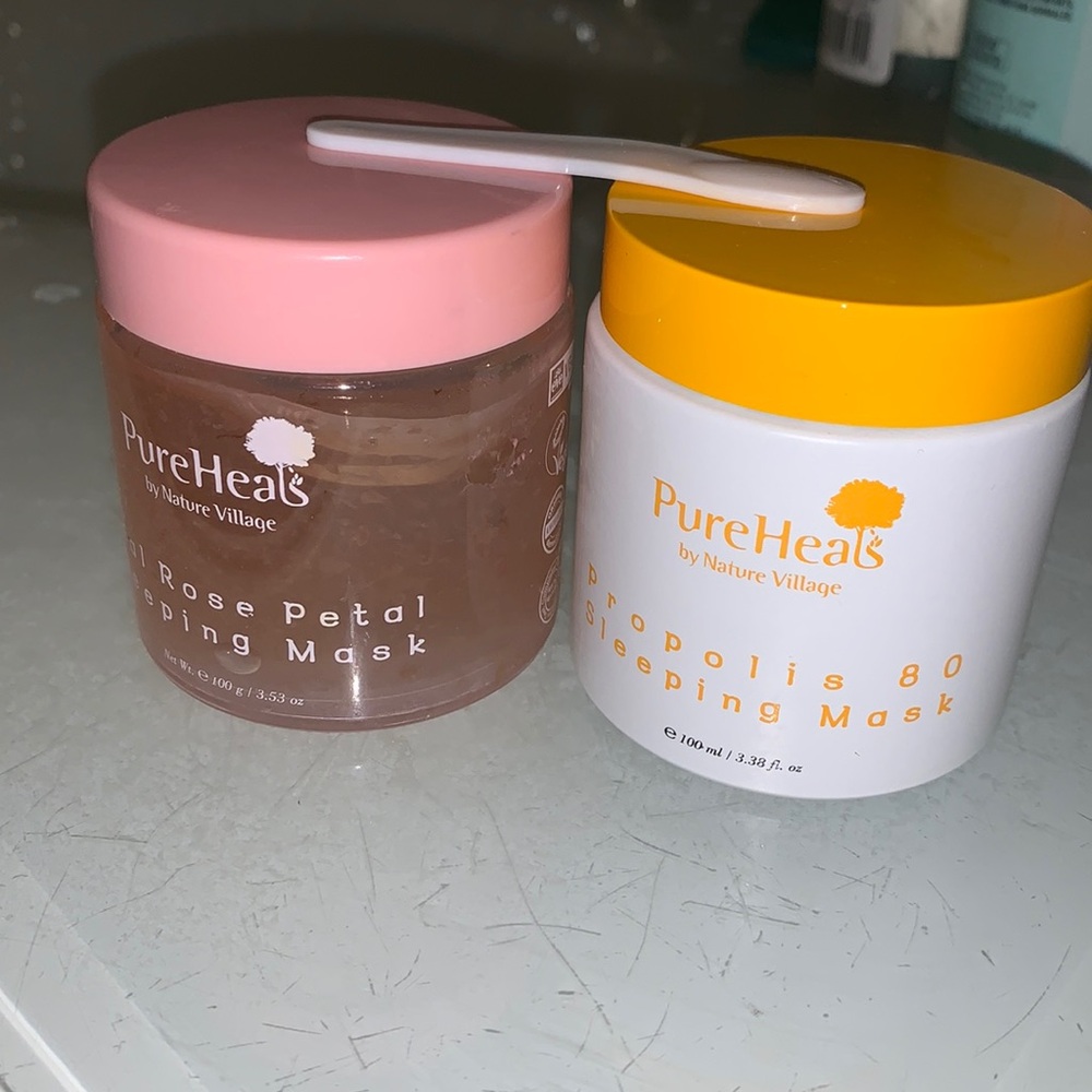 Pure Heals | Rose Petal & Propolis Sleeping Mask Bundle with Spatula